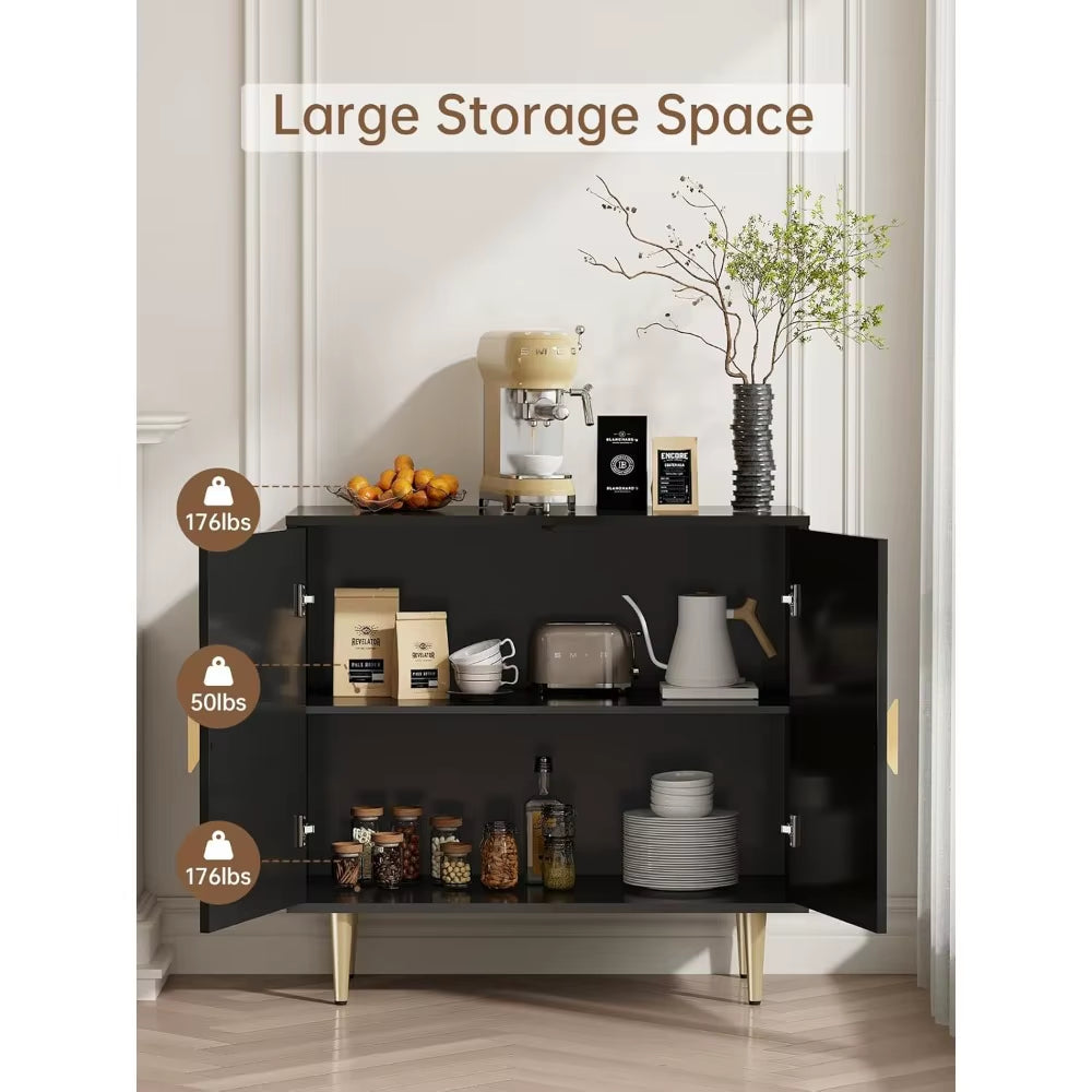 Modern Diamond‑Pattern Sideboard Cabinet