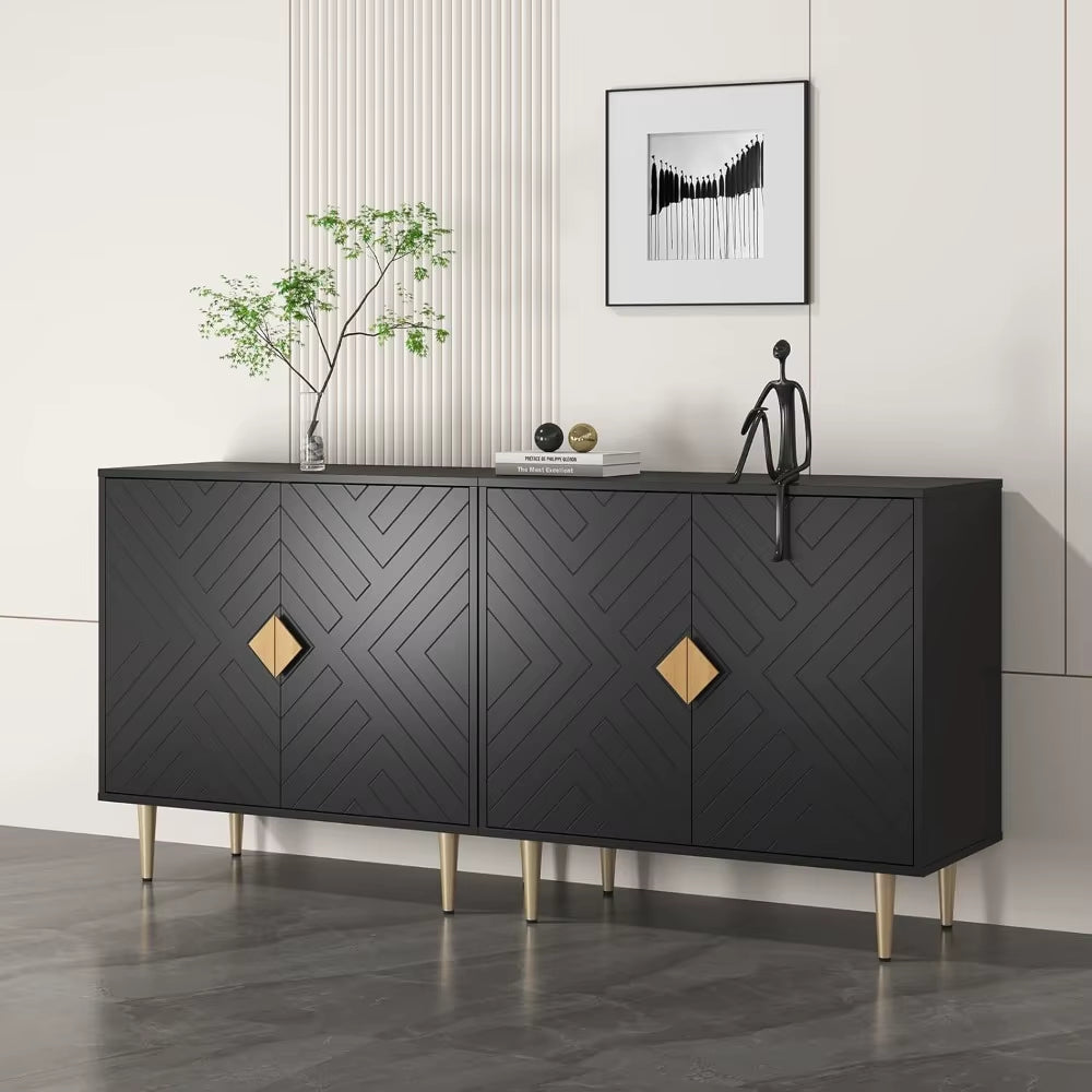 Modern Diamond‑Pattern Sideboard Cabinet