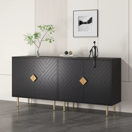 Modern Diamond‑Pattern Sideboard Cabinet