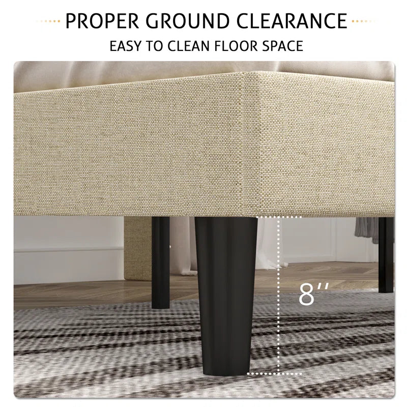 Upholstered Wingback Bed