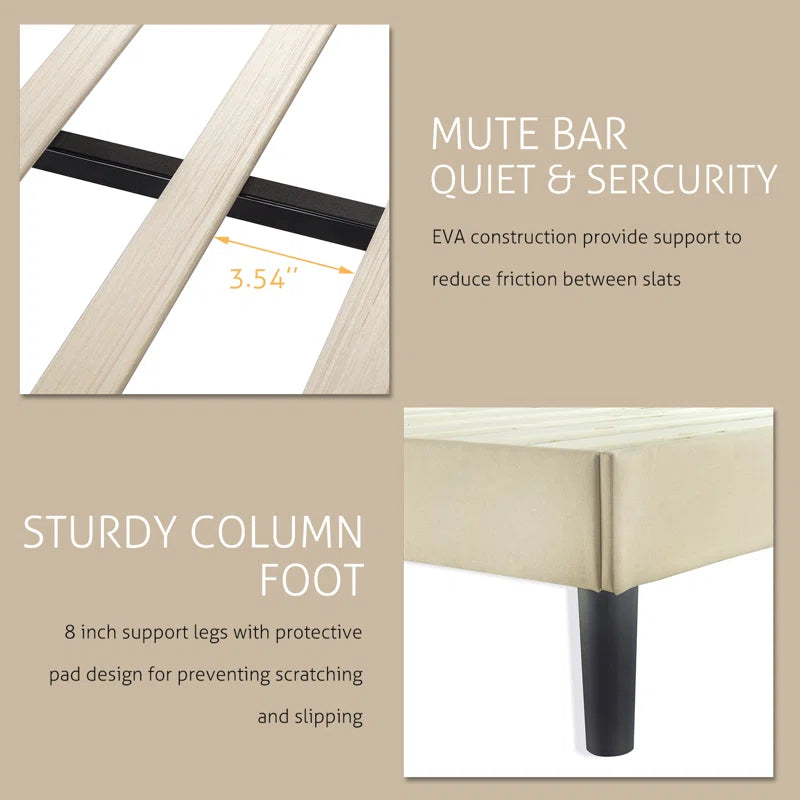 Upholstered Wingback Bed